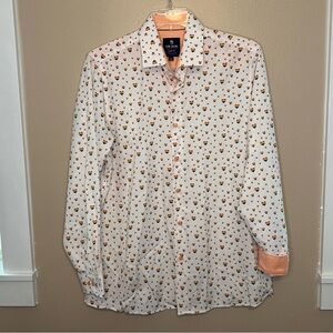 Tom Baine Performance Collection Rainbow Button Down Shirt XL